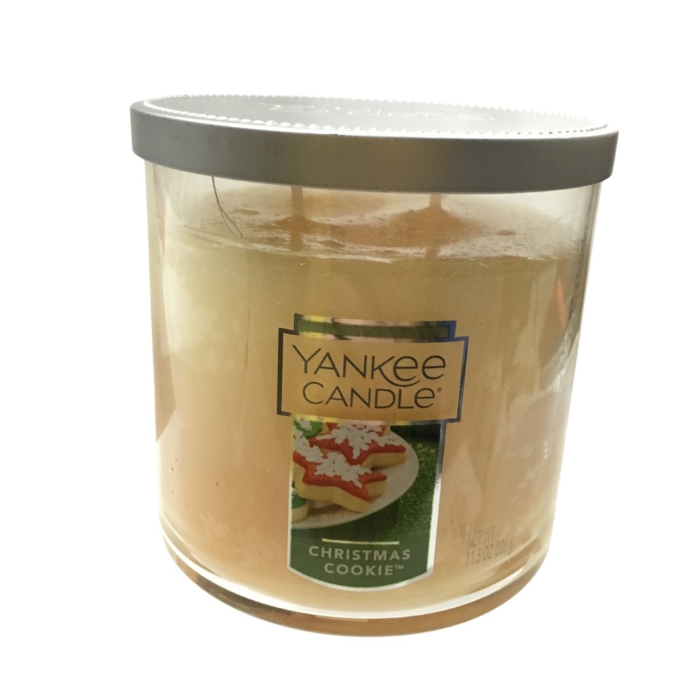YANKEE CANDLE Christmas Cookie 2 Wick 11.5oz Jar Housewarmer Sugar Vanilla Scent